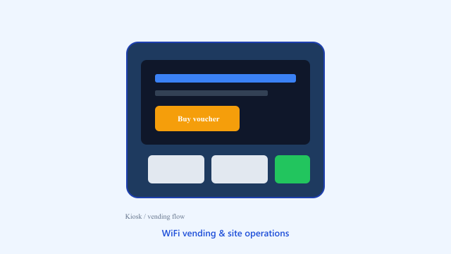 WiFi vending and hotspot operations